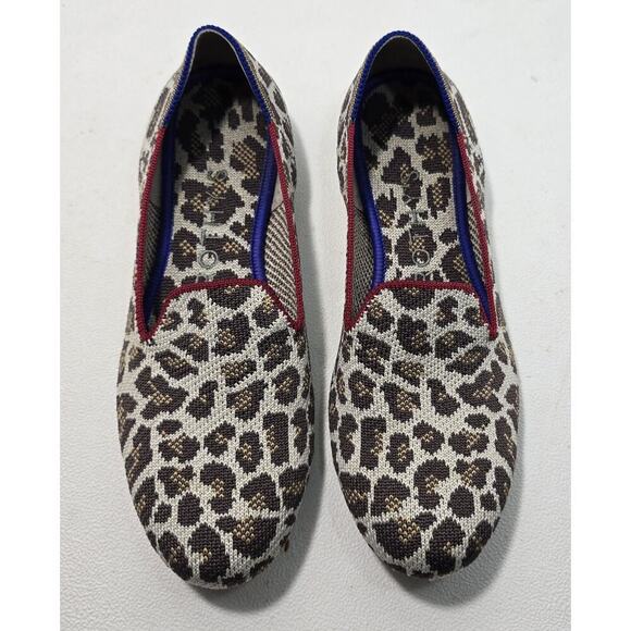 Rothy's The Loafer Mocha Spot Leopard Animal Print Flats Women's Sz 6.5 Slip On - Picture 2 of 10